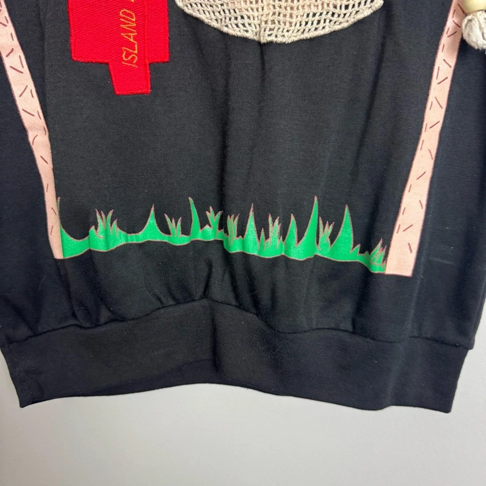 DUET | Vintage Black Tropical Hammock Island Beach Tee Women’s Size Small - Picture 6 of 9